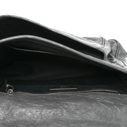 Saint Laurent Crinkled Calfskin Matelasse Monogram Medium Niki Chain Satchel Fog 4 of 13