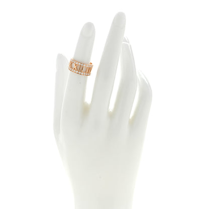 Tiffany 18K Rose Gold Diamond Wide Atlas Open Ring 48 4.5 2 of 4