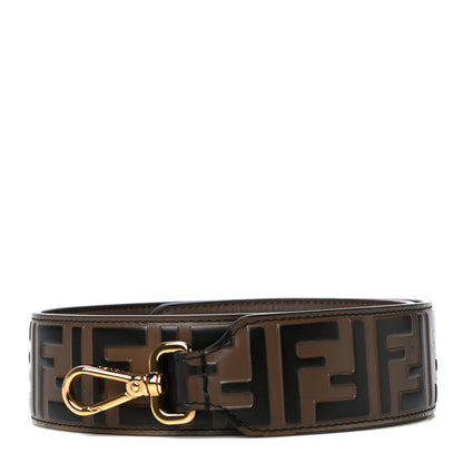 Fendi Vitello Century Bi-Color FF 1974 Embossed Strap You Maya Black 1 of 8