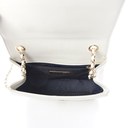 Chanel Lambskin CC Mania Flap Bag White 5 of 10