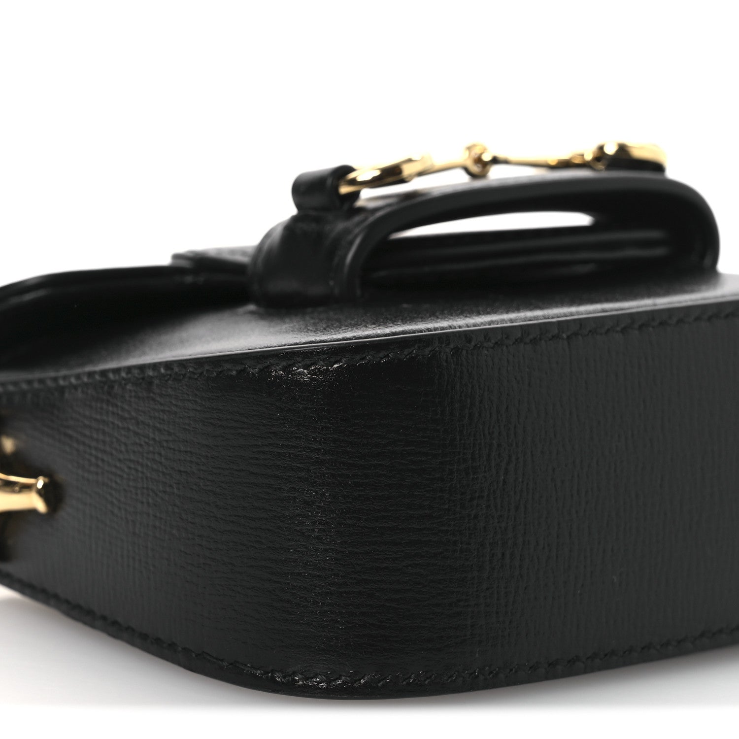 Gucci Azalea Calfskin Horsebit 1955 Super Mini Crossbody Bag Black 9 of 10