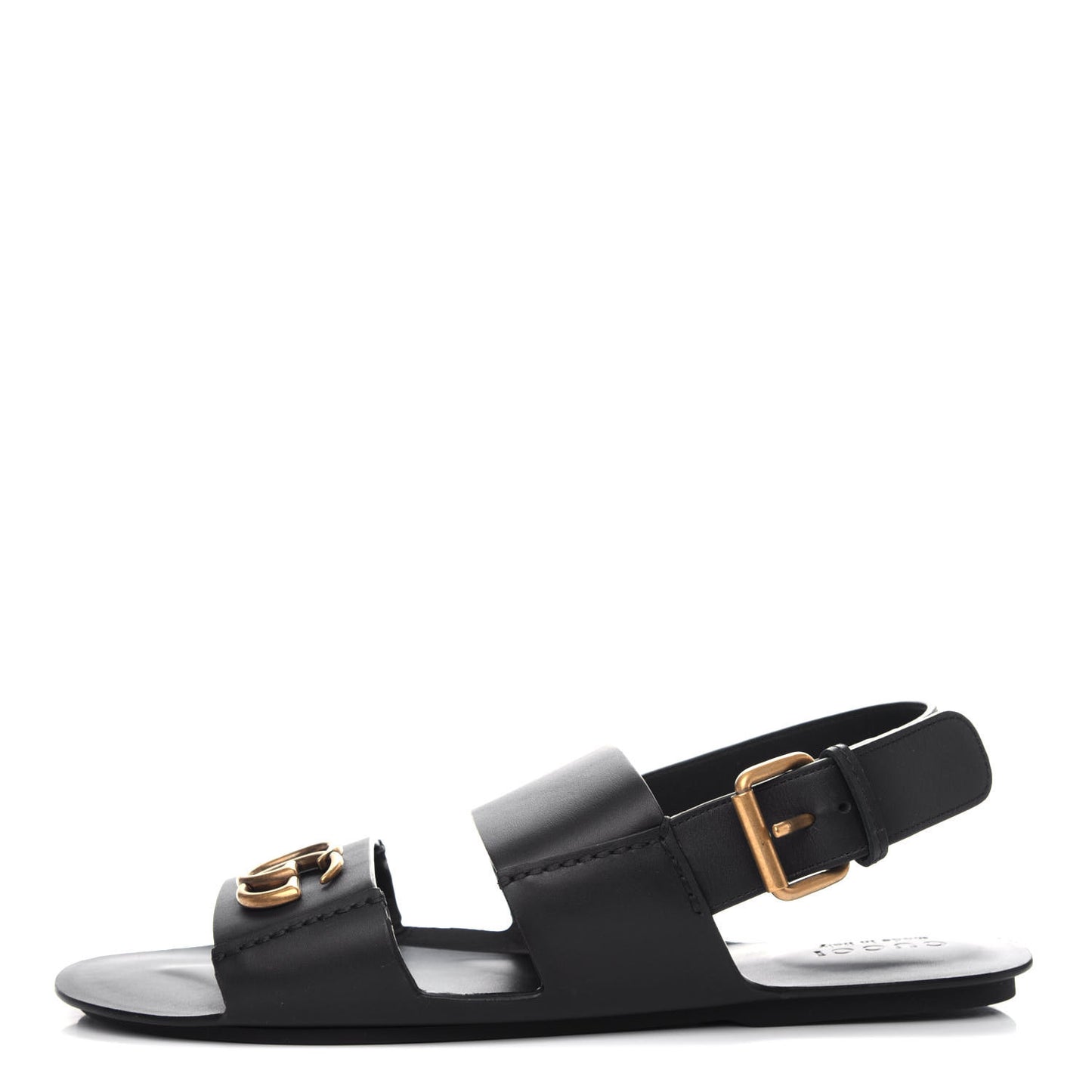 Calfskin Mens GG Marmont Sandals 12 Black