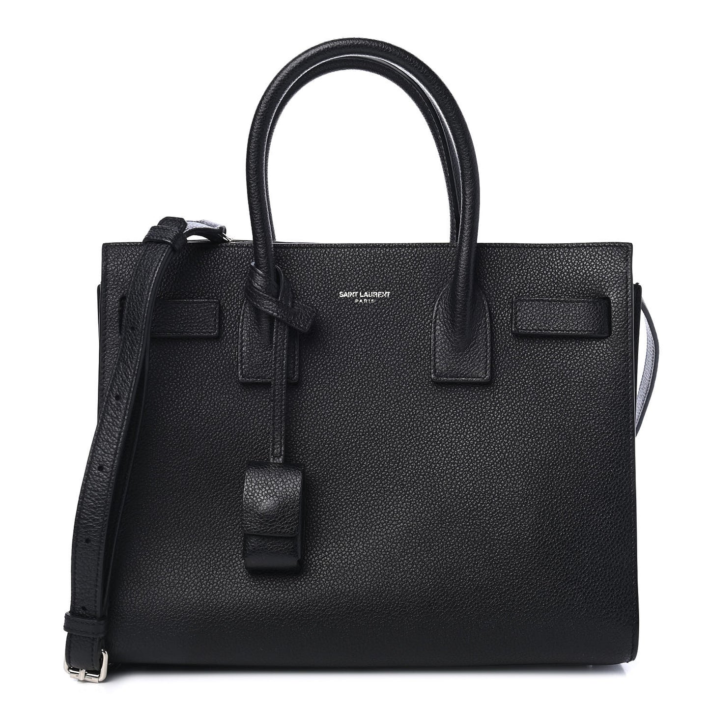 Grained Calfskin Baby Sac De Jour Black