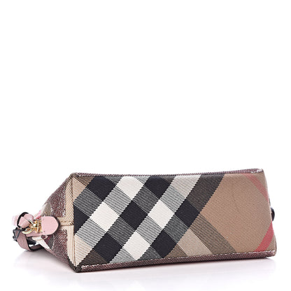 Burberry House Check Sequin Peyton Pouch Bag Pink 4 of 9