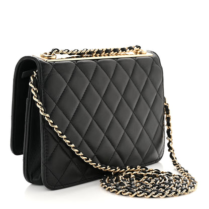 Chanel Lambskin Quilted Trendy CC Wallet On Chain WOC Black 3 of 11