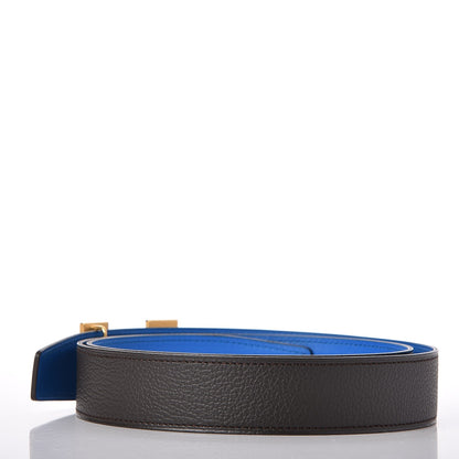 Hermes Polo Bullskin Swift 32mm H Belt 90 Bleu Hydra Macassar 4 of 9