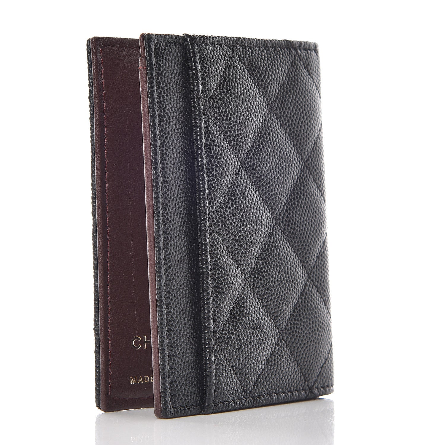 Chanel Caviar Quilted Card Holder Wallet Black 3 of 7