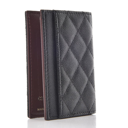 Chanel Caviar Quilted Card Holder Wallet Black 3 of 7
