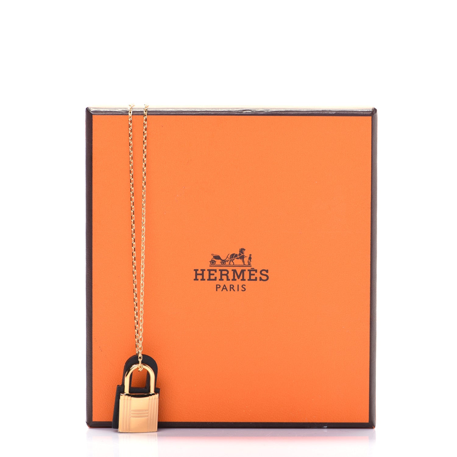 Hermes Swift Small O'Kelly Pendant Necklace Black 7 of 7