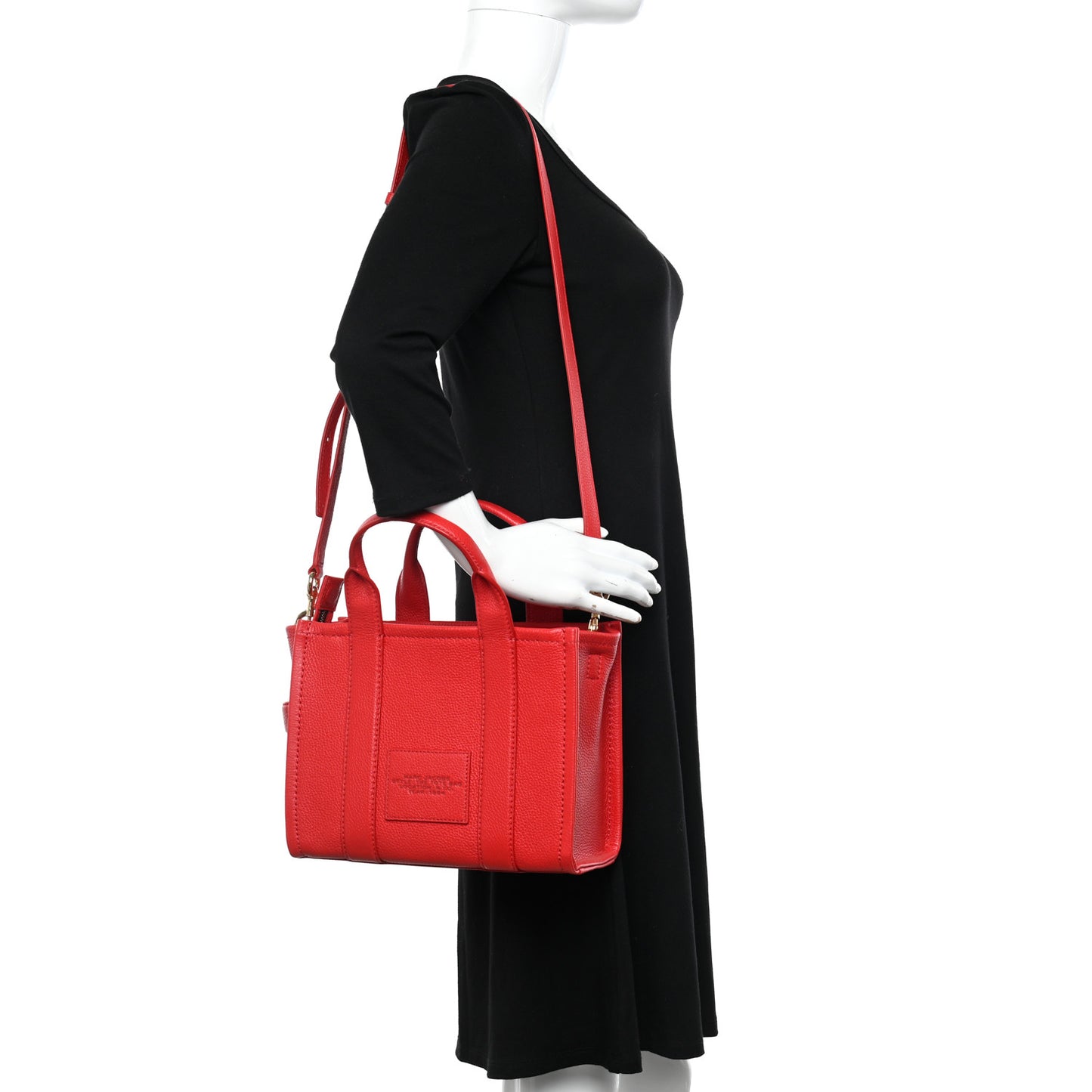 Grained Calfskin Small The Tote Bag Red