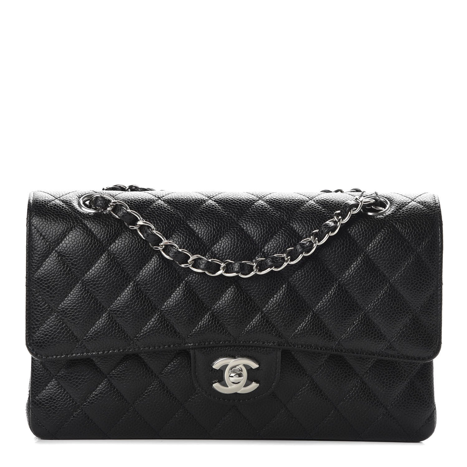 Chanel Caviar Quilted Medium Double Flap Black 1 of 9