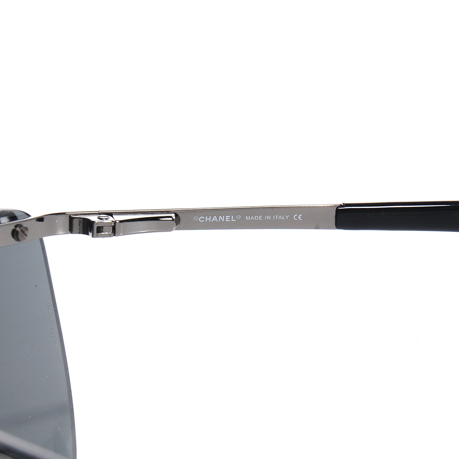 Chanel Rimless Shield Chain Sunglasses 4160-Q Black 3 of 4