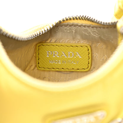 Prada Tessuto Nylon Saffiano Mini Re-Edition 2000 Shoulder Bag Ananas 6 of 13