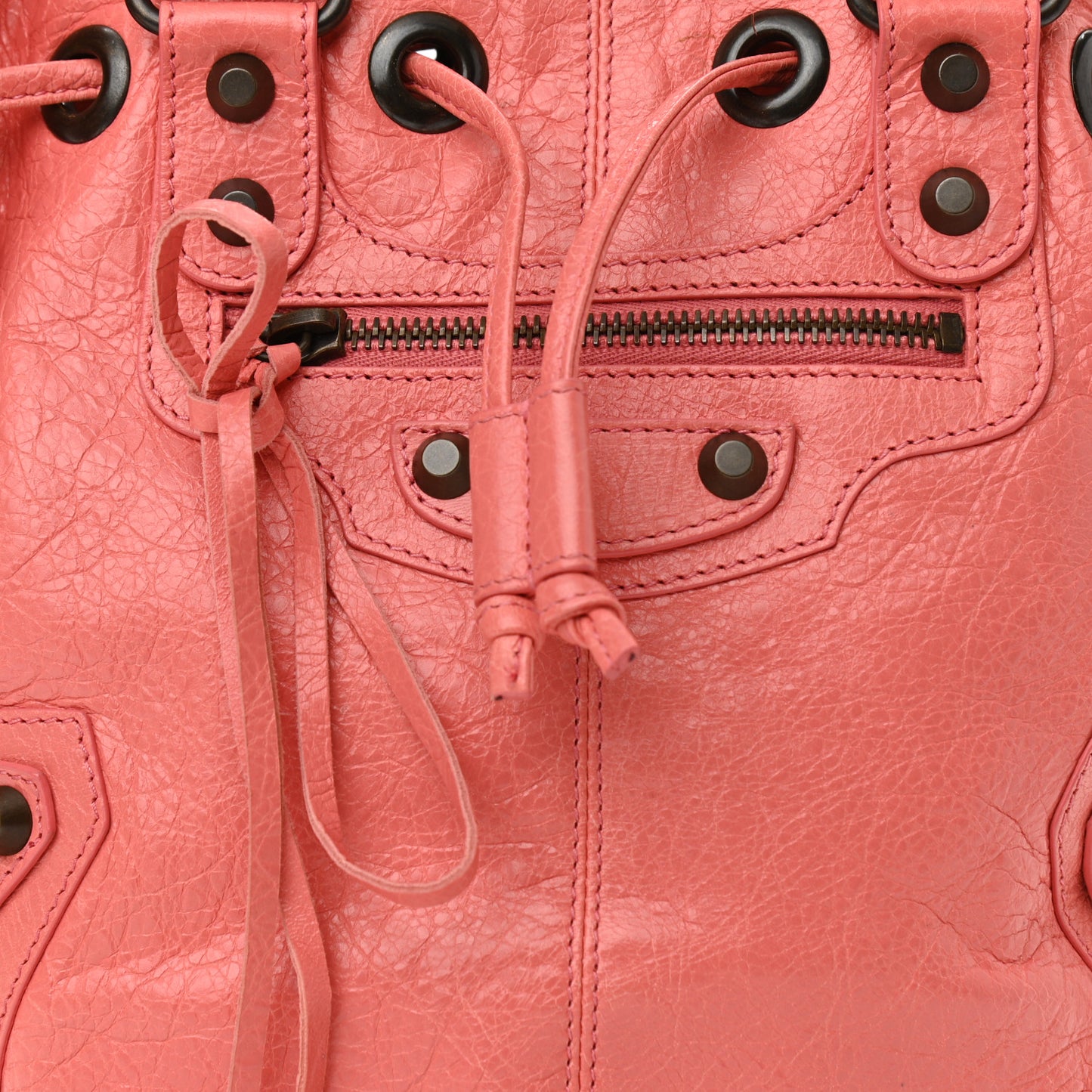 Agneau Classic Hardware Mini Pompon Rose Azalee