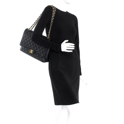 Chanel Caviar Quilted Maxi Double Flap Black 3 of 9