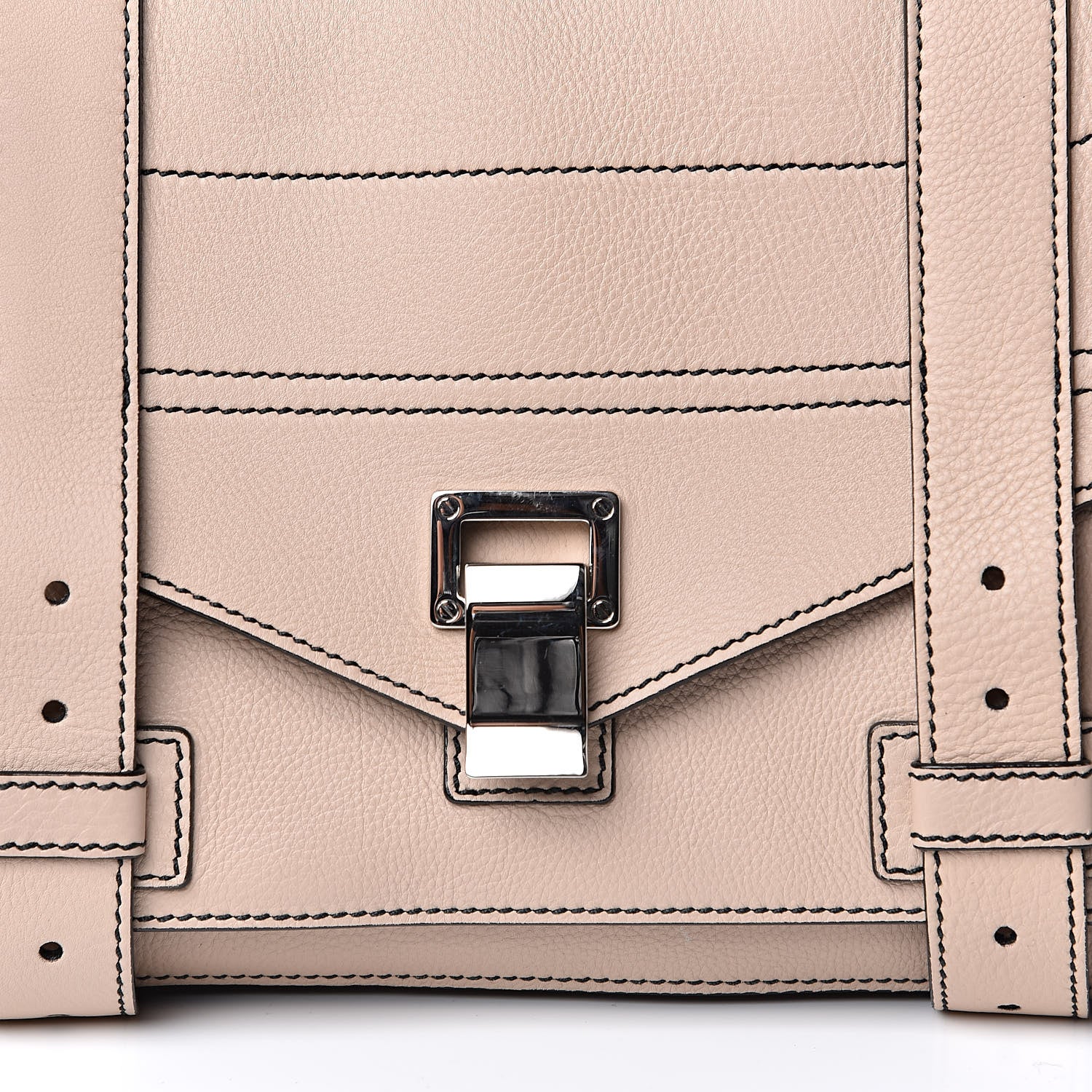 Proenza Schouler Grained Calfskin Medium Contrast Stitch PS1 Satchel Sand 10 of 11