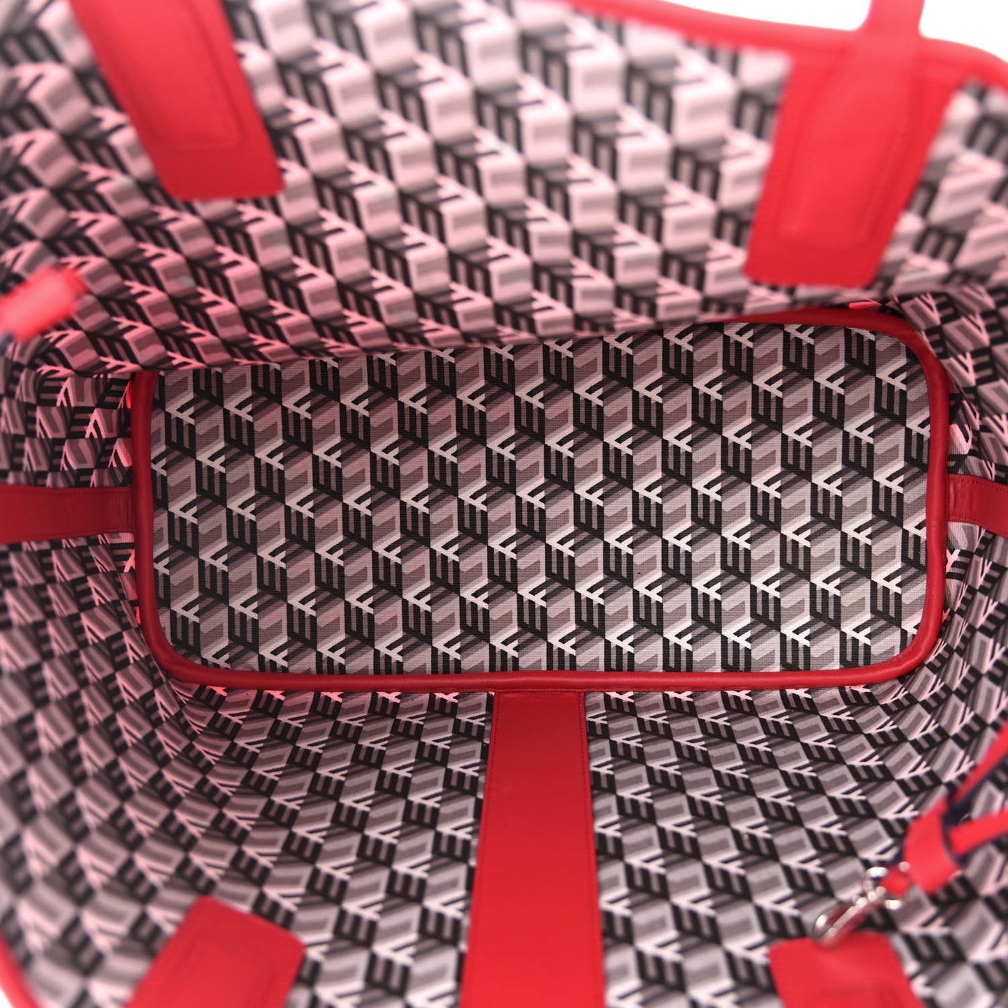 Visetos Medium Liz Reversible Shopper Tote Candy Red