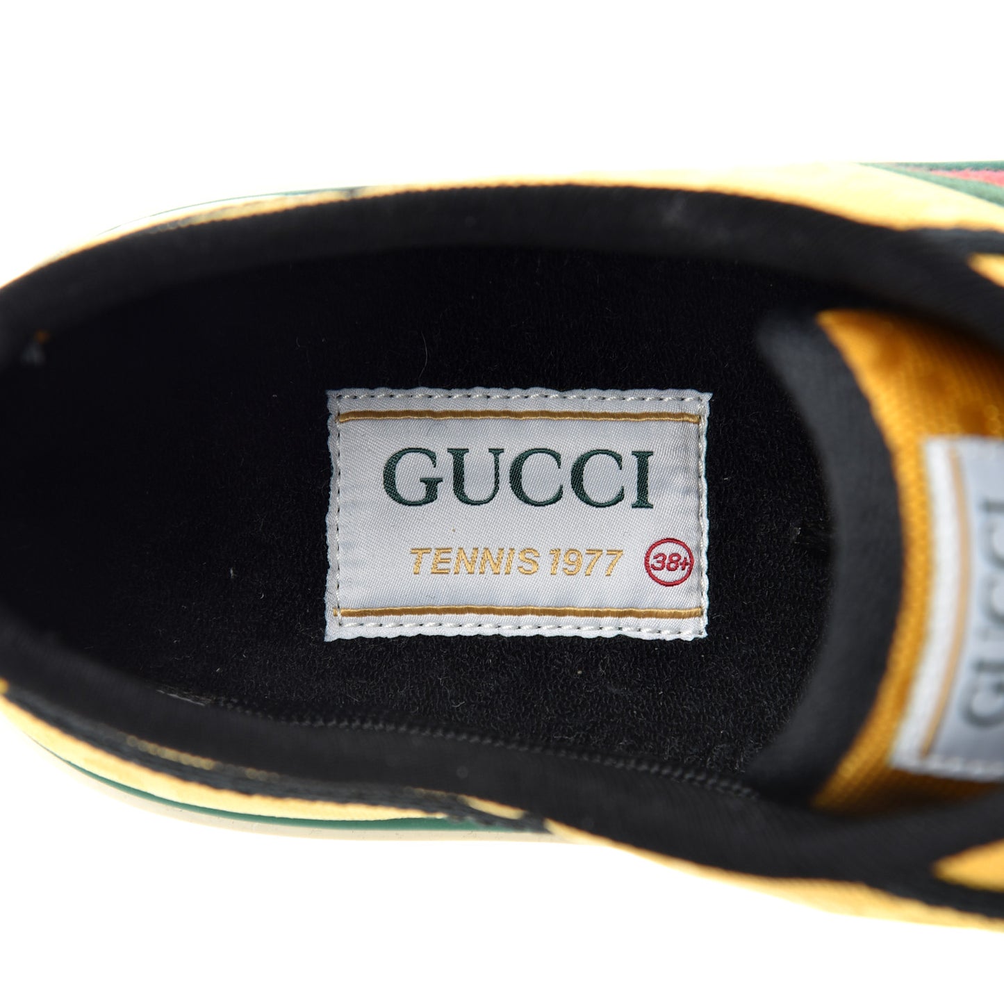 Econyl Nylon Web Monogram Off The Grid Womens 1977 Tennis Sneakers 38.5 Crop Black