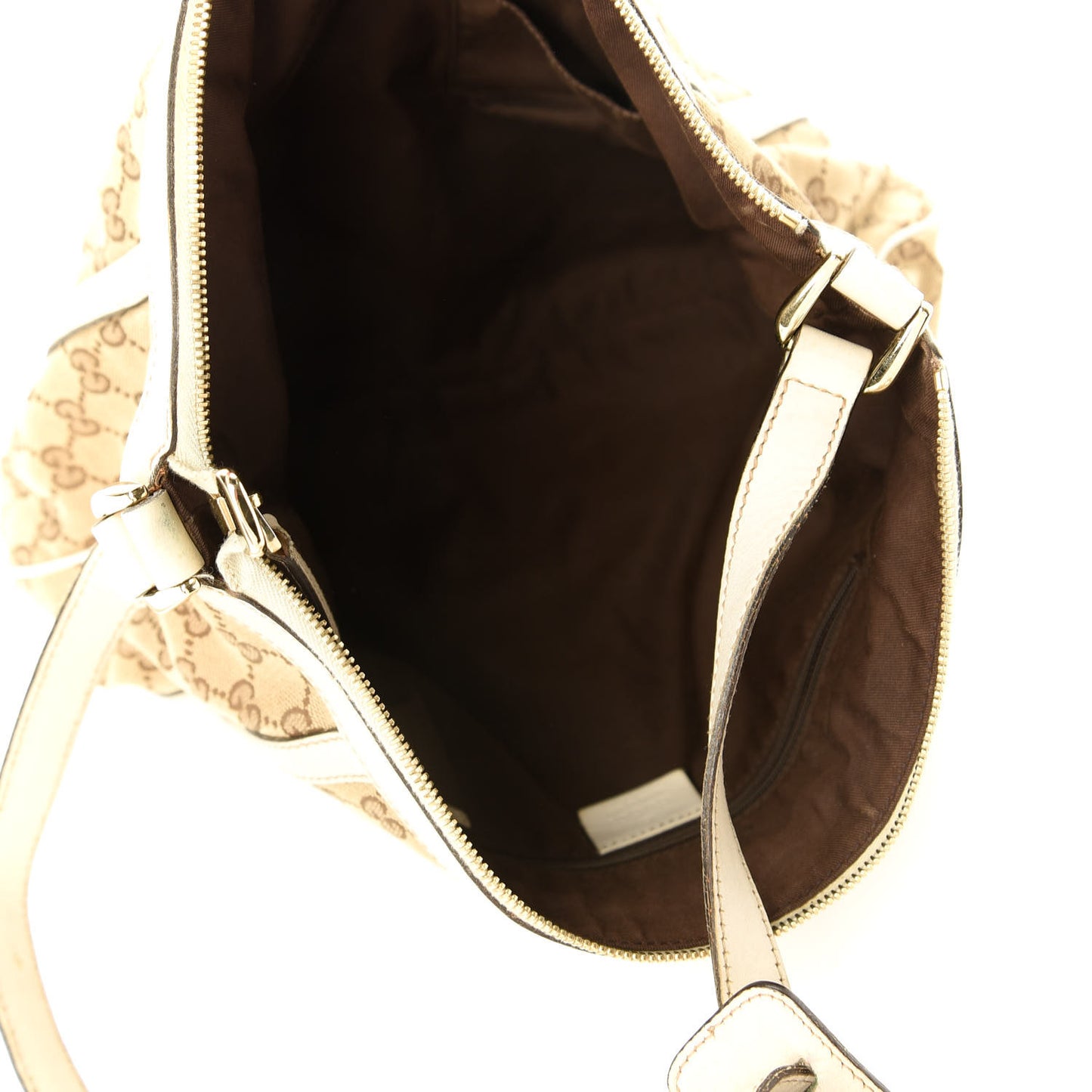 Monogram D Gold Large Messenger White