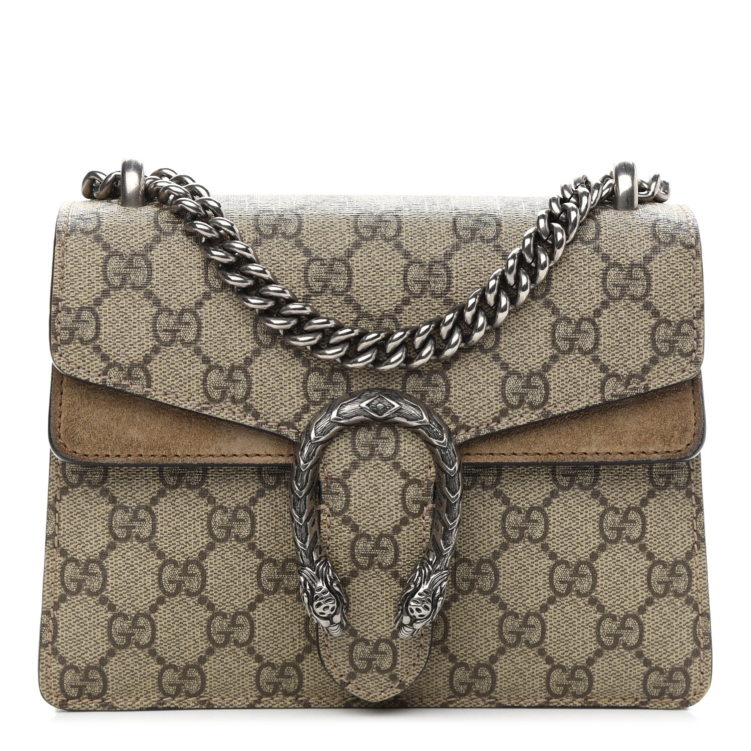 Gucci GG Supreme Monogram Mini Dionysus Shoulder Bag Taupe 1 of 11