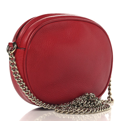 Gucci Pebbled Calfskin Mini Soho Chain Bag Tabasco Red 3 of 12