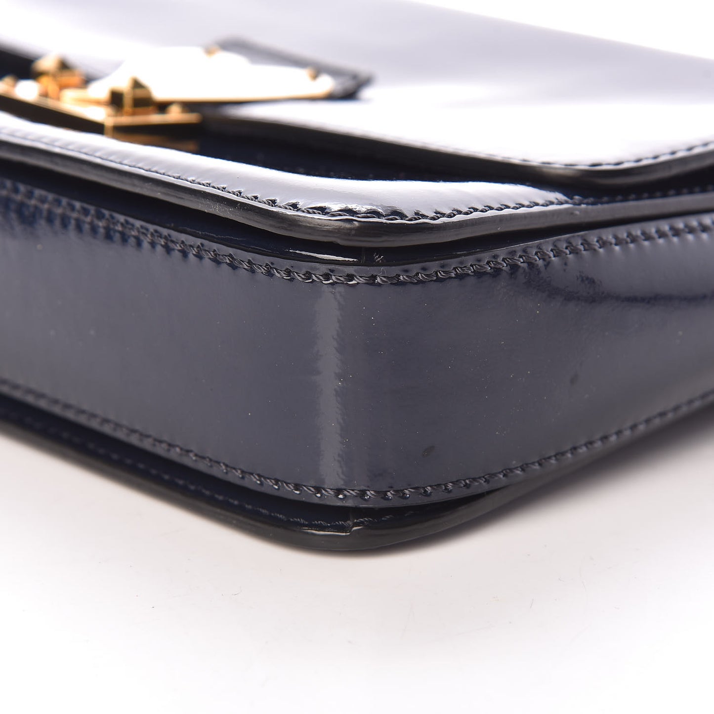 Patent L'Amour Rockstud Shoulder Bag Marine