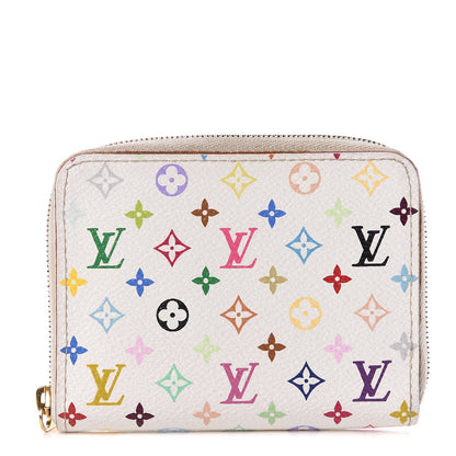 Louis Vuitton Monogram Multicolor Zippy Coin Purse Wallet White Raisin 1 of 11