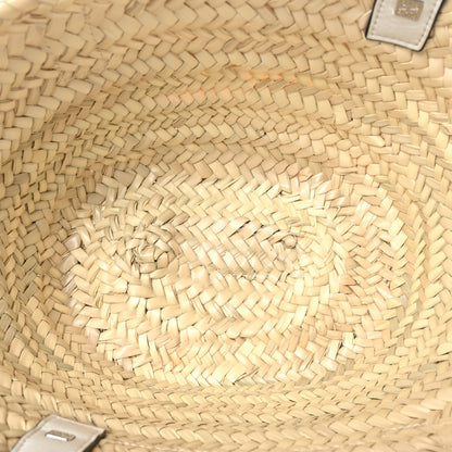Loewe Raffia Small Basket Tote Bag Natural White 5 of 8