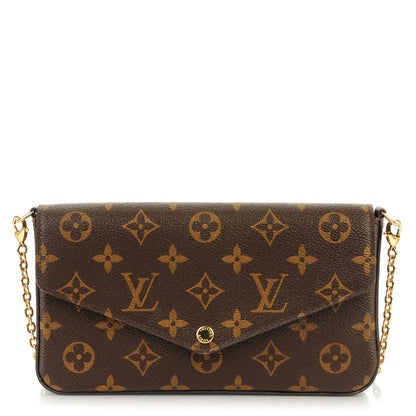 Louis Vuitton Monogram Pochette Felicie Chain Wallet Fuchsia 1 of 7