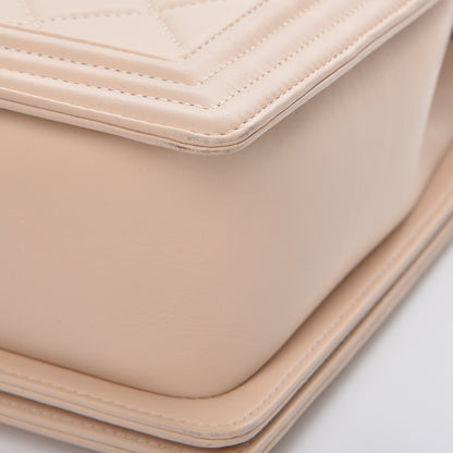 Chanel Calfskin Quilted Large Boy Flap Beige 10 of 12