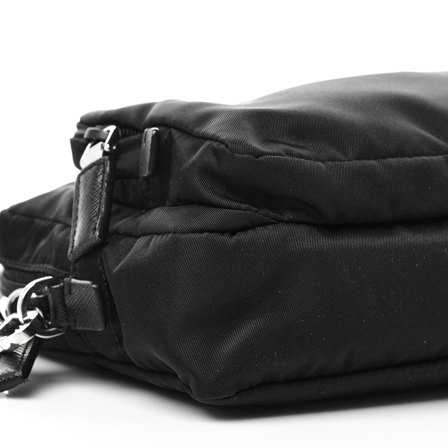 Tessuto Nylon Saffiano Wristlet Black