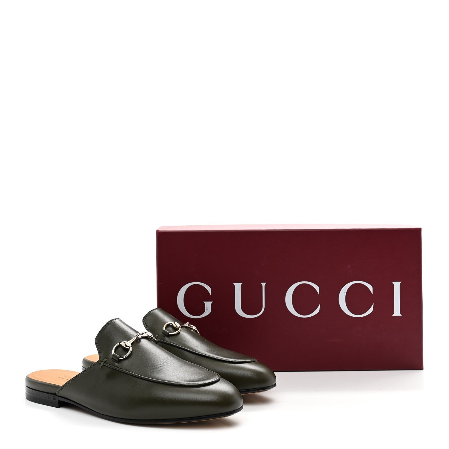 Gucci Calfskin Womens Princetown Slippers 37 Luscious Green 10 of 10