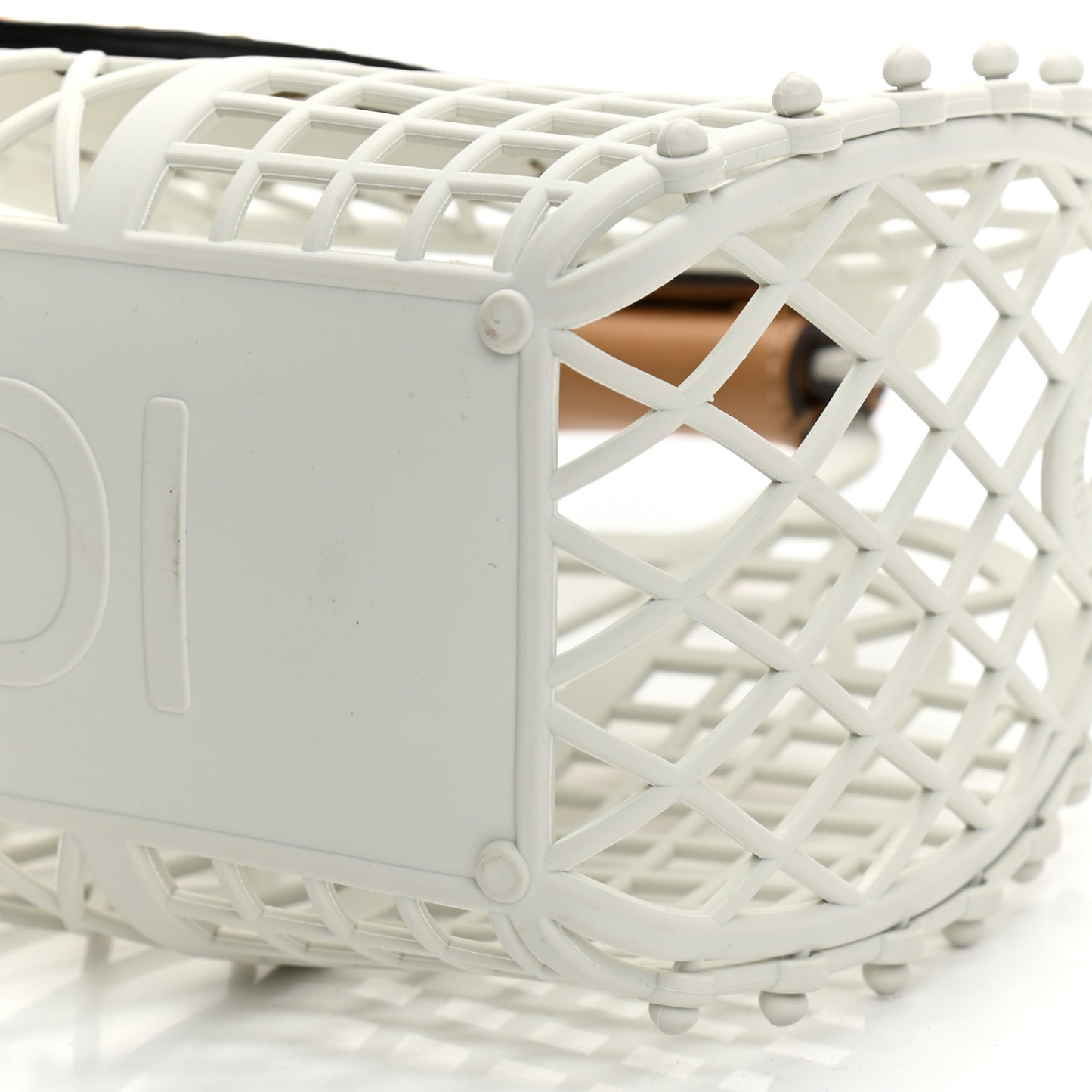 Recycled Plastic Vitello Liberty Matte Small Fendi Basket White Ice Miele Scuro