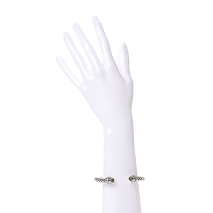 David Yurman Sterling Silver Diamond Lemon Citrine 7mm Cable Classics Bracelet 2 of 6