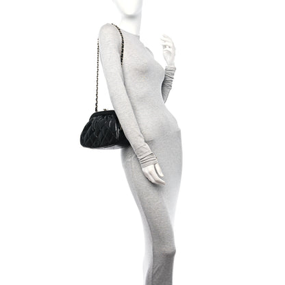 Chanel Lambskin Quilted CC Kisslock Clutch Black 2 of 11