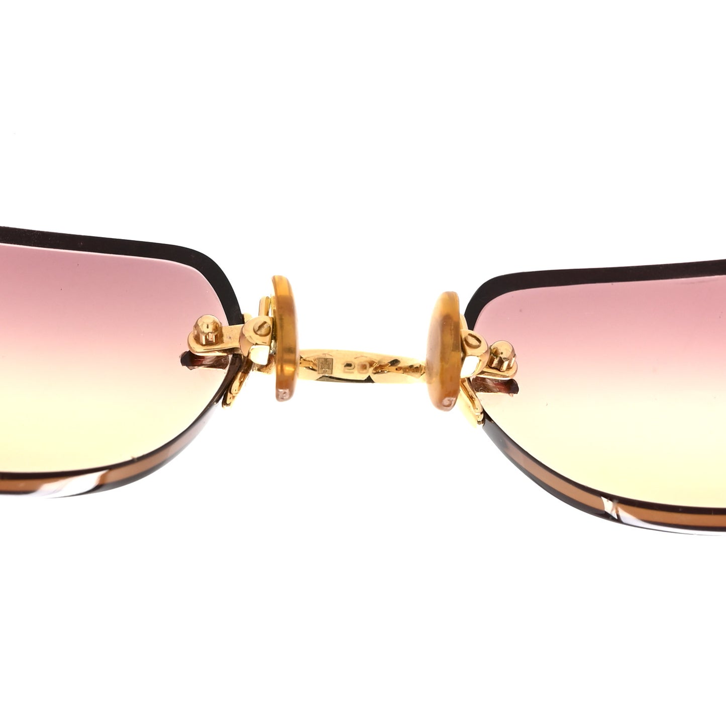 Rimless Gradient Sunglasses Gold