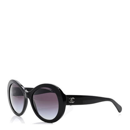 Chanel Oval CC Sunglasses 5372 Black 1 of 6