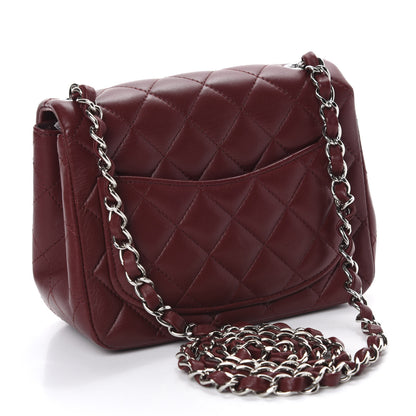 Chanel Lambskin Quilted Mini Square Flap Burgundy 3 of 10