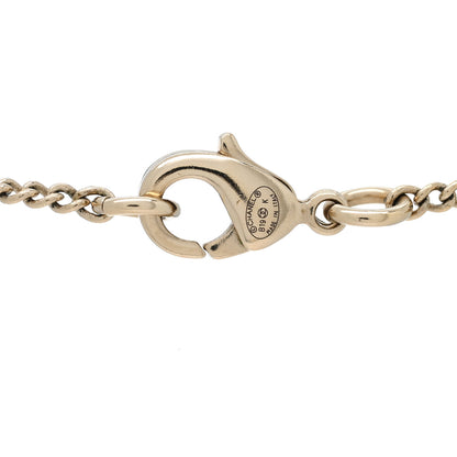 Chanel Pearl Crystal Baguette CC Pendant Necklace Gold 4 of 4