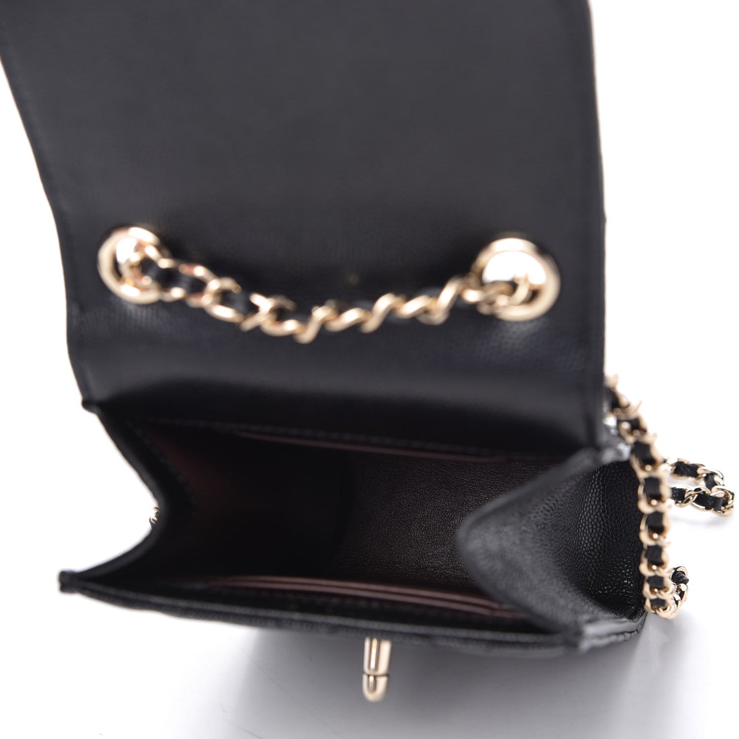 Caviar Quilted Classic Phone Holder Black