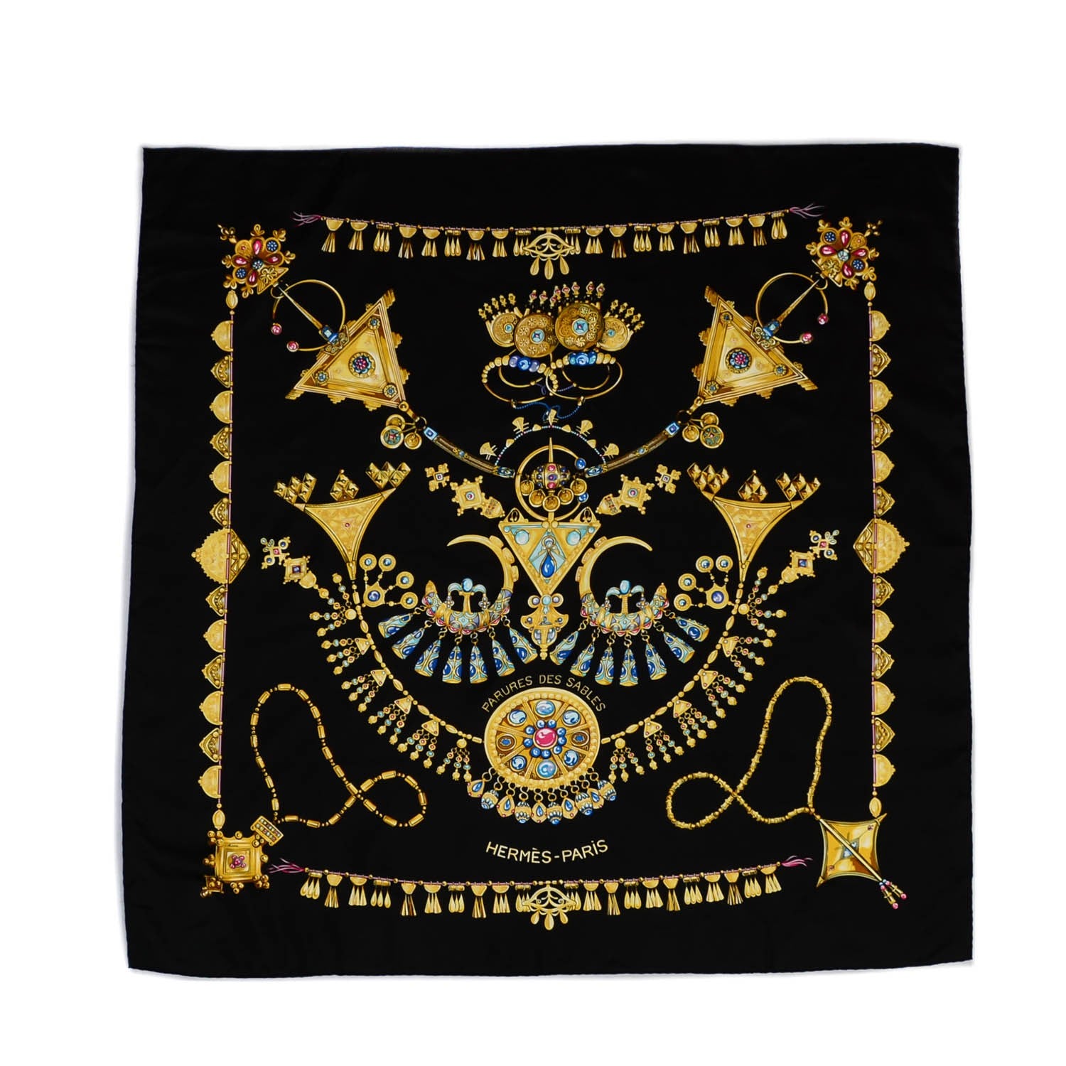 Hermes Silk Parures Des Sables Scarf 90 3 of 7