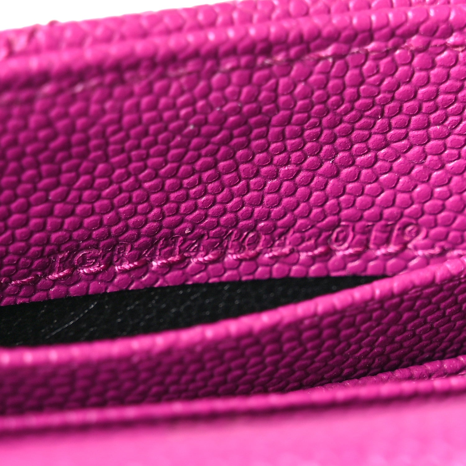 Saint Laurent Grain De Poudre Matelasse Chevron Small Monogram Envelope Wallet Dark Grape 7 of 7