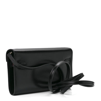 Hermes Box Kelly Wallet To Go Black 3 of 12