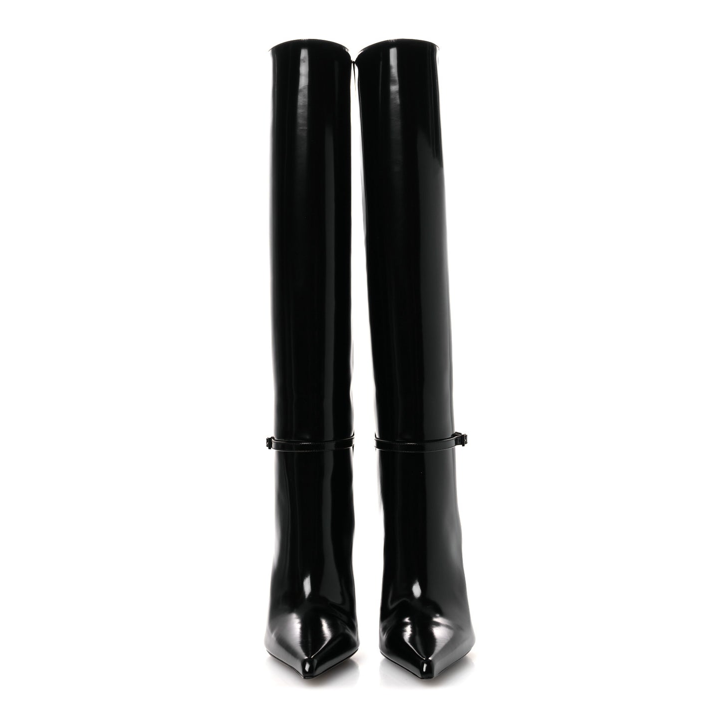 Glazed Calfskin Vendome 110 Boots 40 Black
