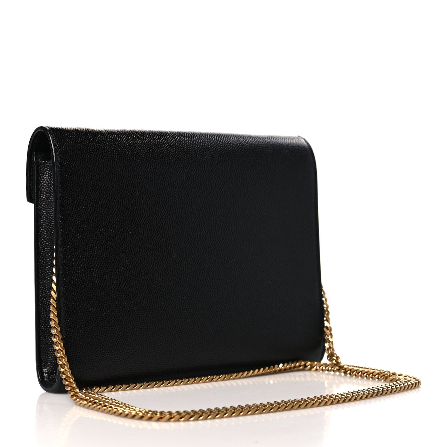 Grain De Poudre Monogram Cassandra Chain Wallet Black