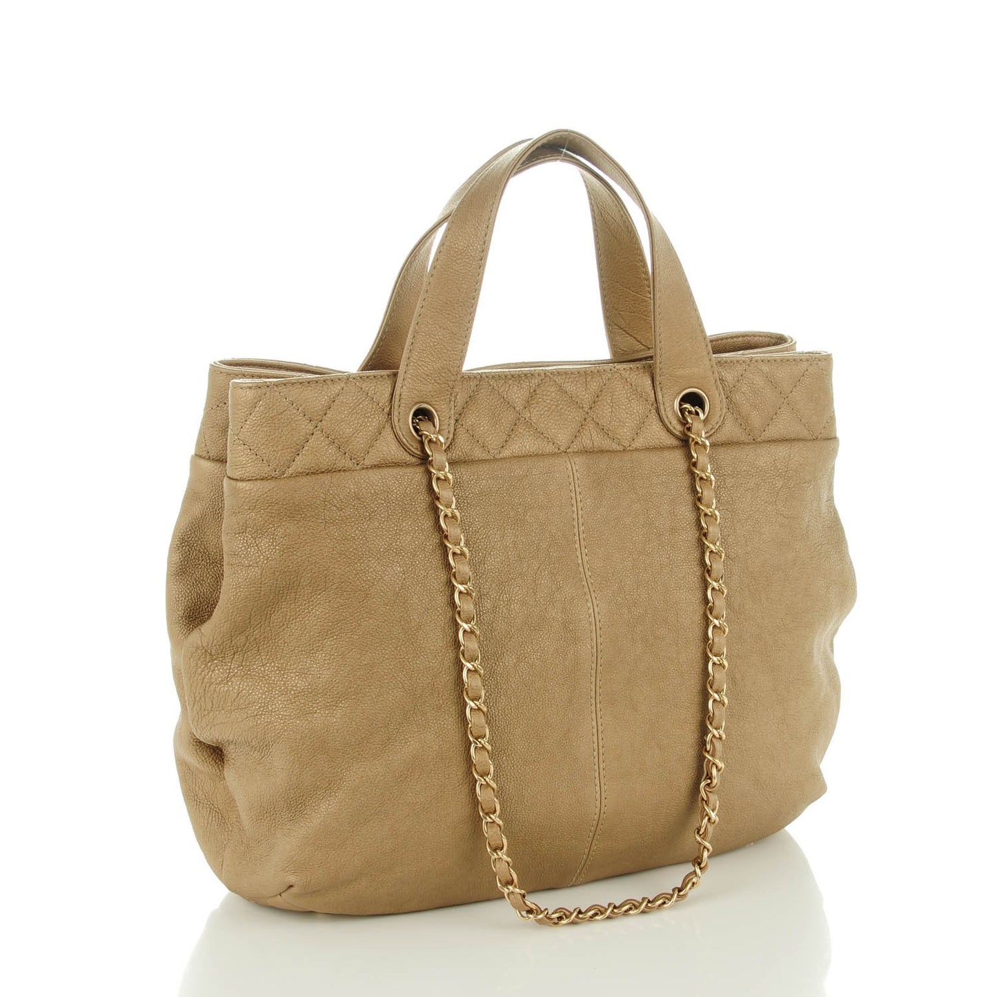 Calfskin Large Trianon Tote Gold