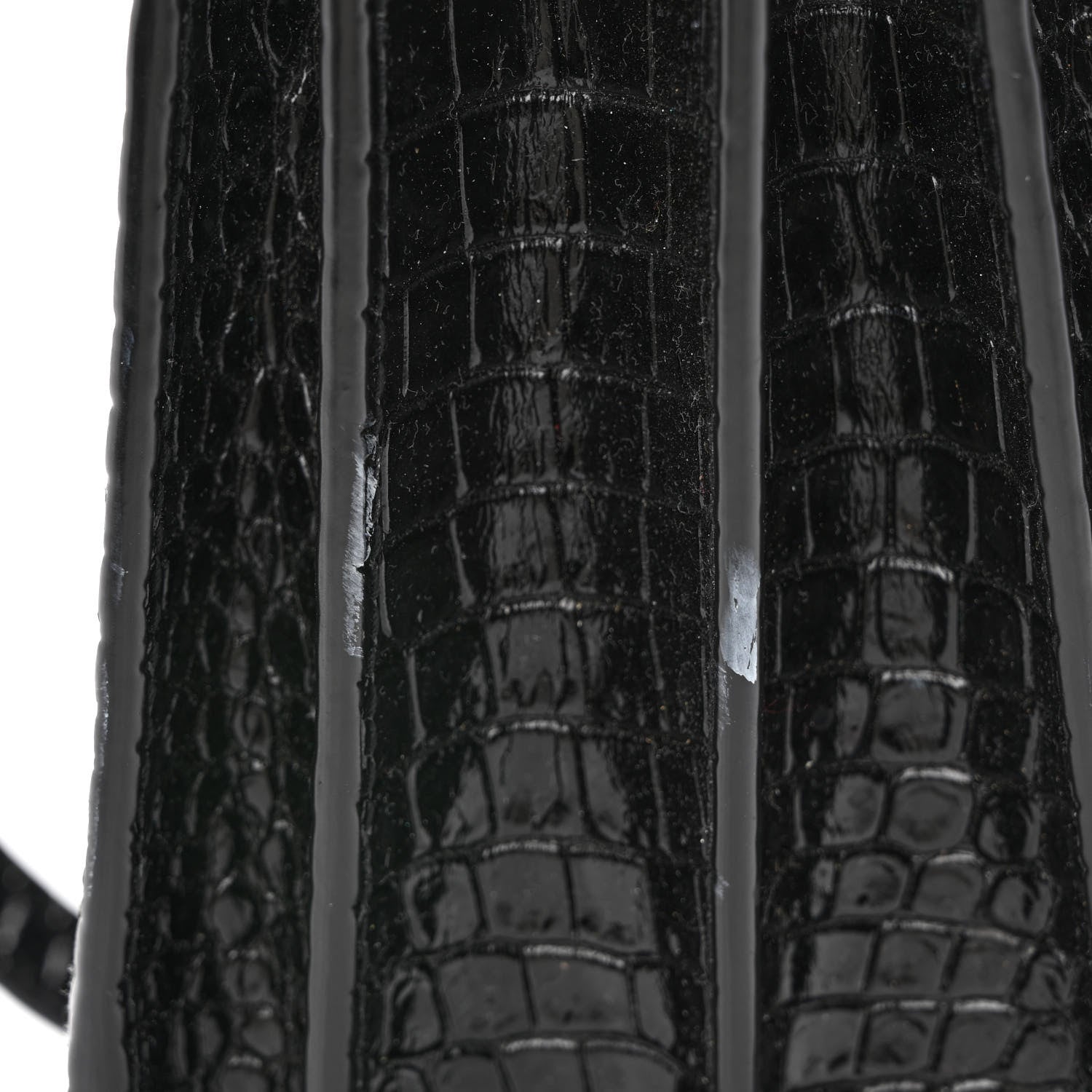 Saint Laurent Calfskin Crocodile Embossed Nano Sac De Jour Black 13 of 13