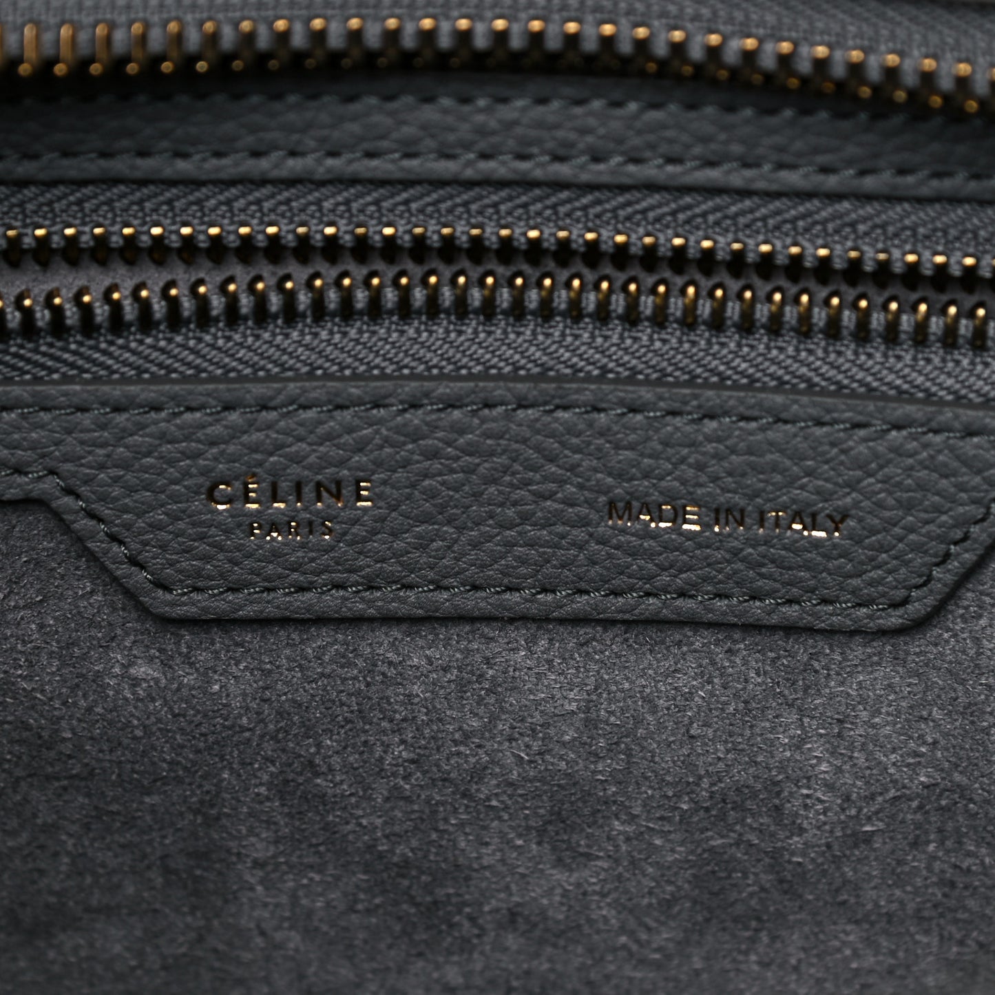 Baby Drummed Calfskin Micro Luggage Kohl