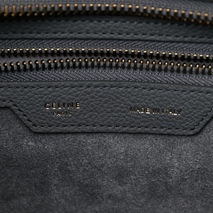 Celine Baby Drummed Calfskin Micro Luggage Kohl 8 of 10