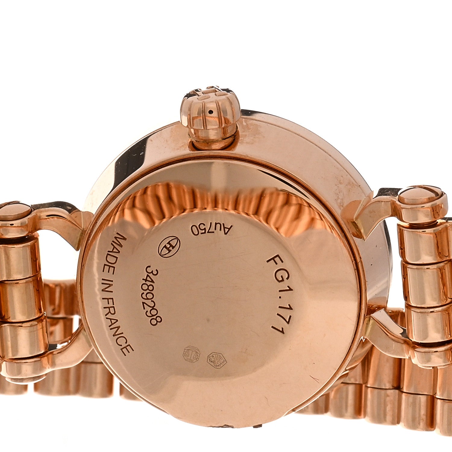 Hermes 18K Rose Gold Diamond 16mm Faubourg Double Tour Quartz Watch 4 of 4